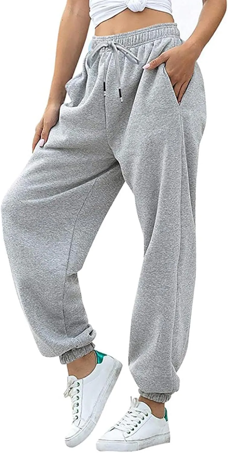 Joggers for Women 2024 Casual Workout Sweatpants with Pockets Baggy Drawstring Lounge Athletic Gym Comfy Sweat Pants