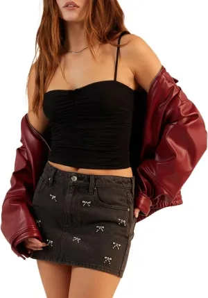 LA Hearts Women's Kyla Mesh Bow Tank Top