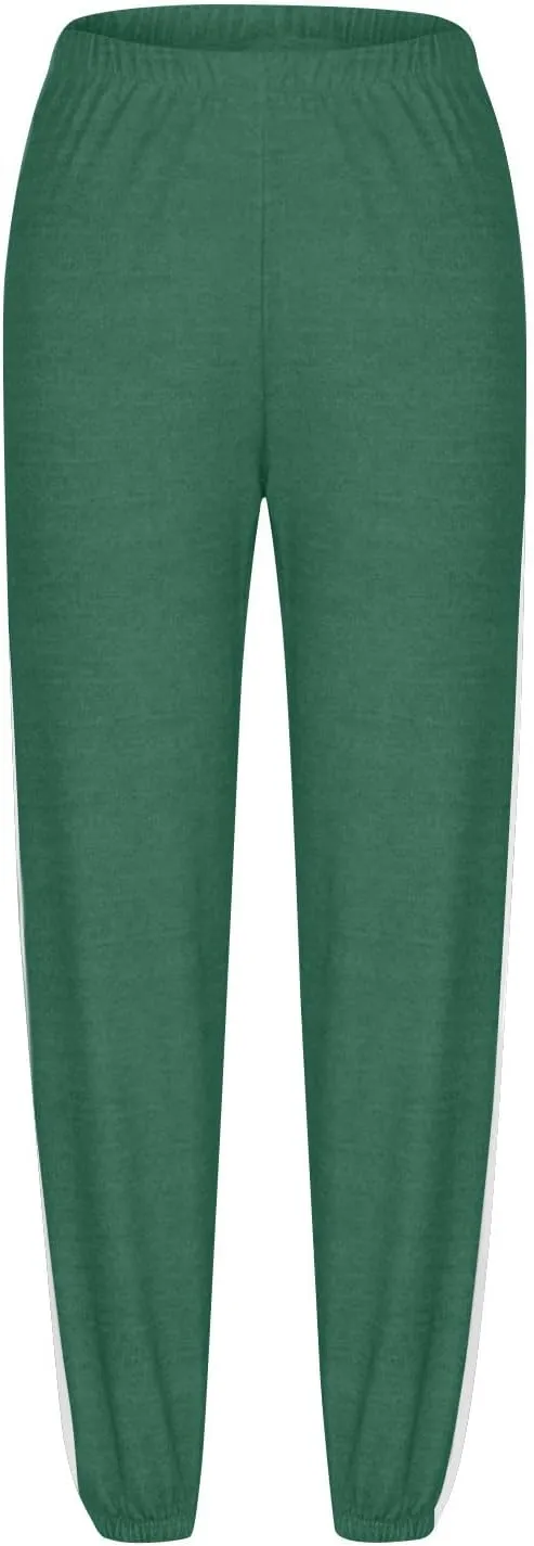 Lightweight Thin Sweatpants for Women High Elastic Waist Straight Trousers Trendy Casual Long Pants with Pockets
