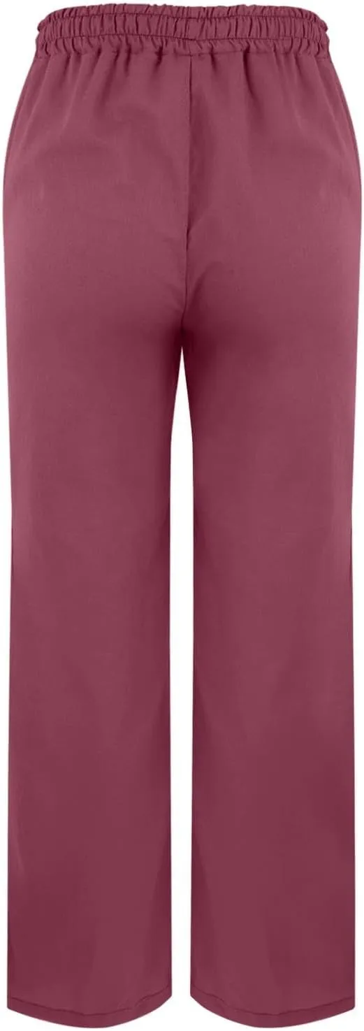 Linen Pants for Women 2025 Summer High Waist Elastic Straight Leg Lounge Pant Casual Loose Lightweight Beach Trousers