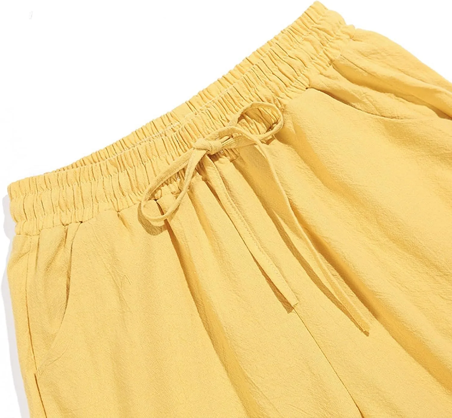 Linen Pants for Women, Straight Leg Peasant Pants Plus Size Casual Linen