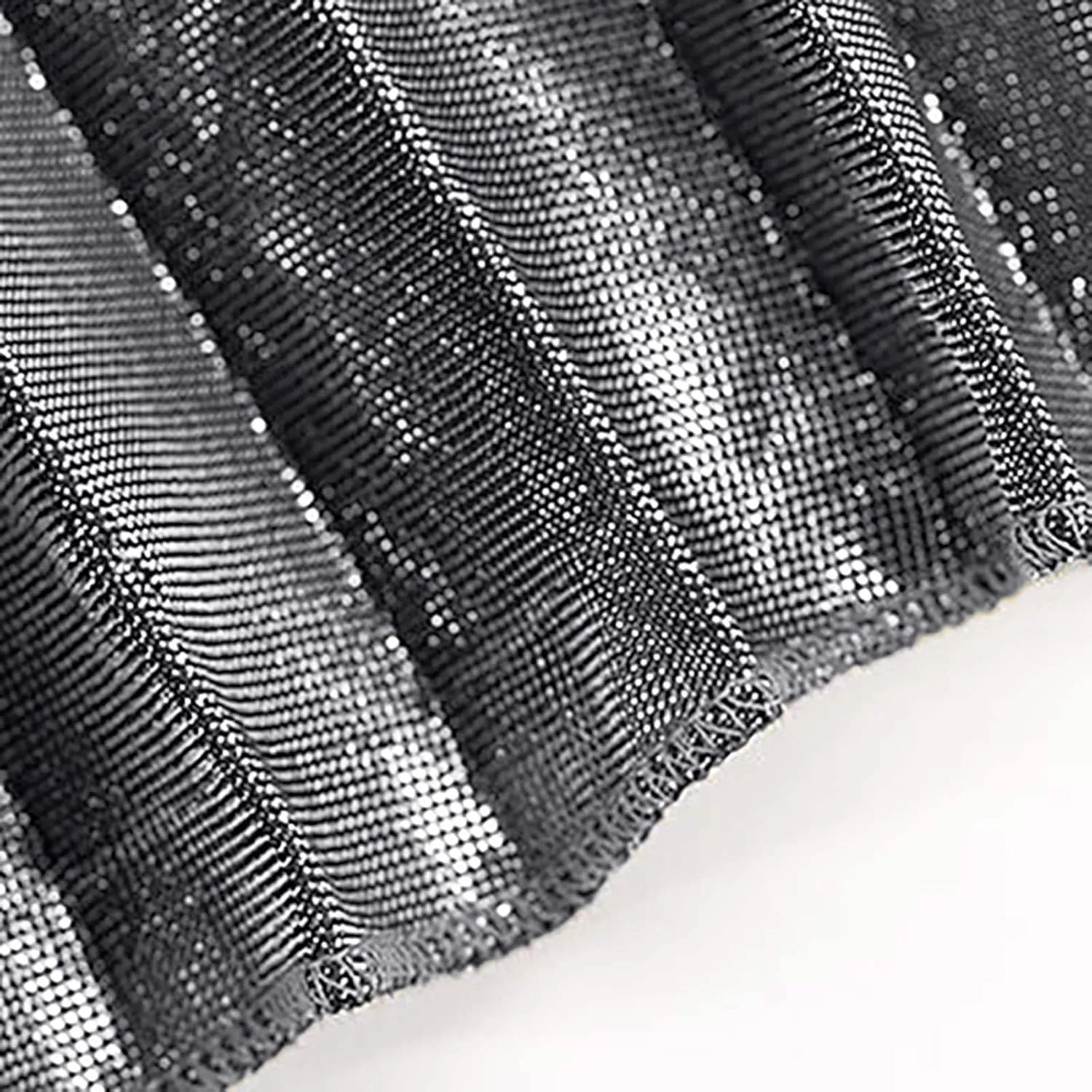 Lpmadey Womens Pleated Midi Skirt, High Waist Swing A-line Skirt Casual Metallic Shiny Accordion Pleated Elastic Long Skirts
