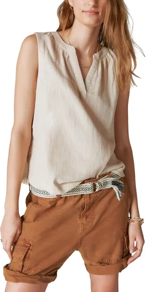 Lucky Brand Women's Sleeveless Popover Shirt