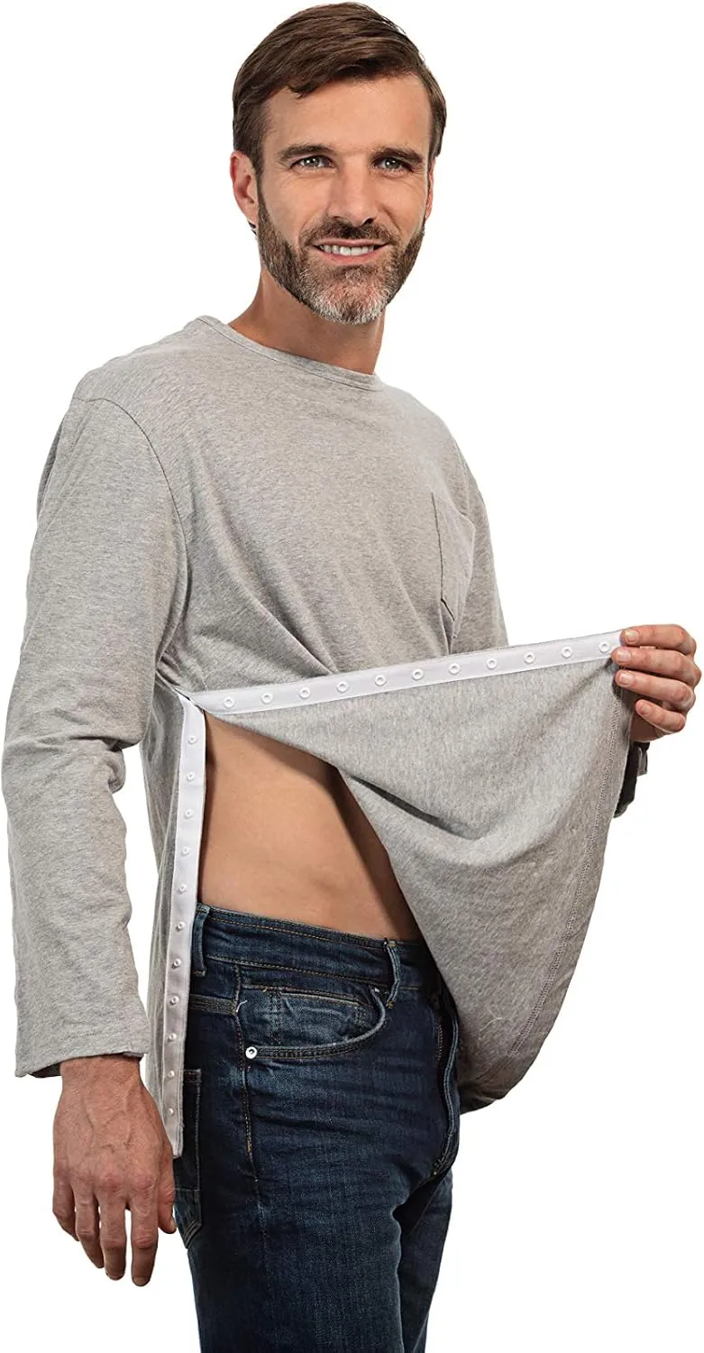 MAI Post Shoulder Surgery Shirts for Men - Tear Away Recovery Shirt, Premium Chemotherapy Clothing | Breathable & Comfortable