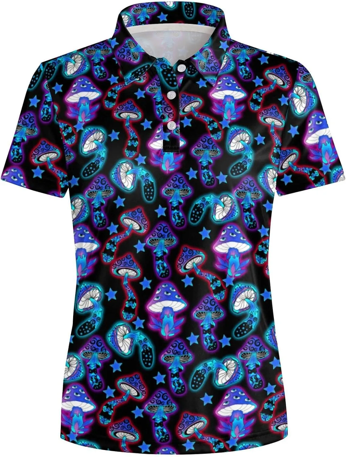 Marble Blue Womens Golf Polo Shirt
