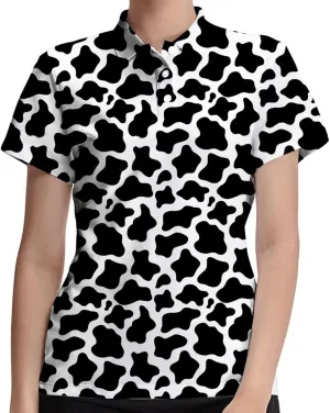 Marble Blue Womens Golf Polo Shirt