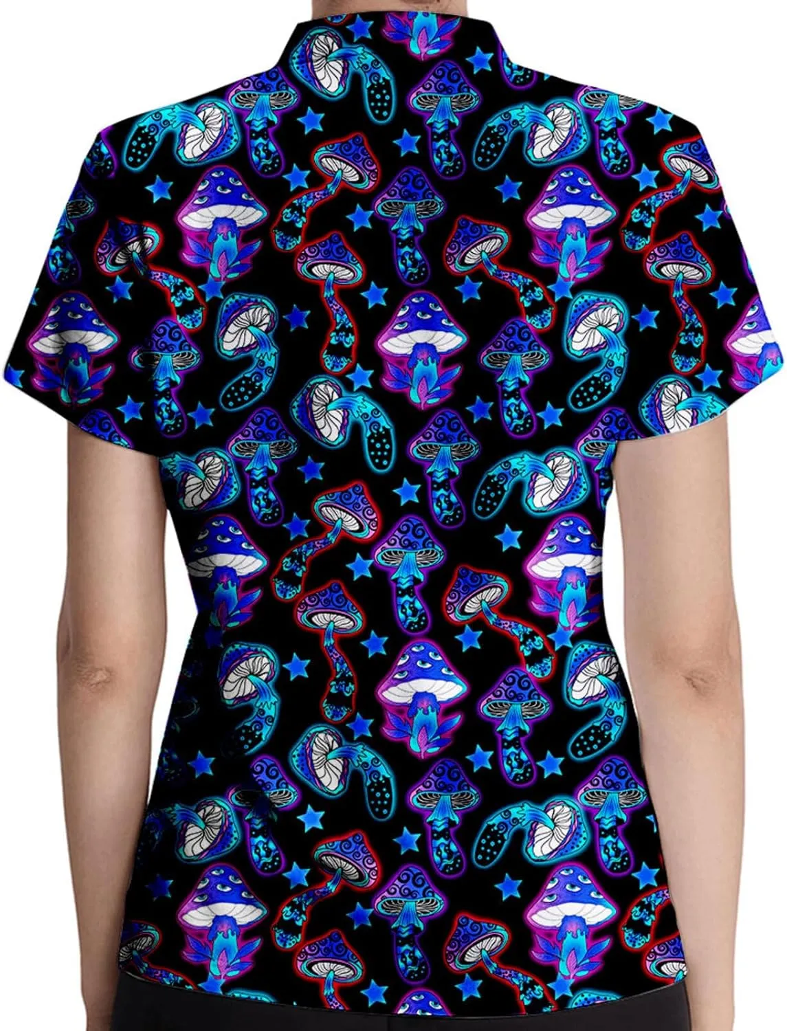 Marble Blue Womens Golf Polo Shirt