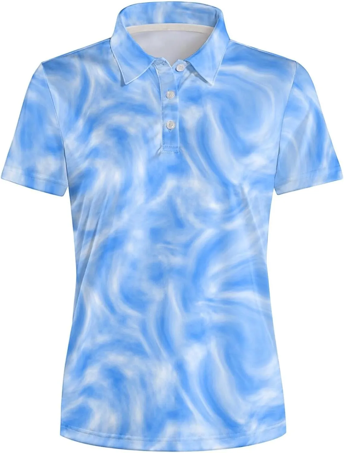 Marble Blue Womens Golf Polo Shirt