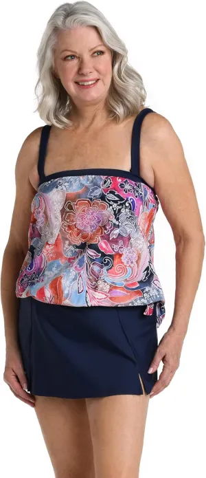 Maxine Of Hollywood Women's Bandeau Tankini Swimsuit Top