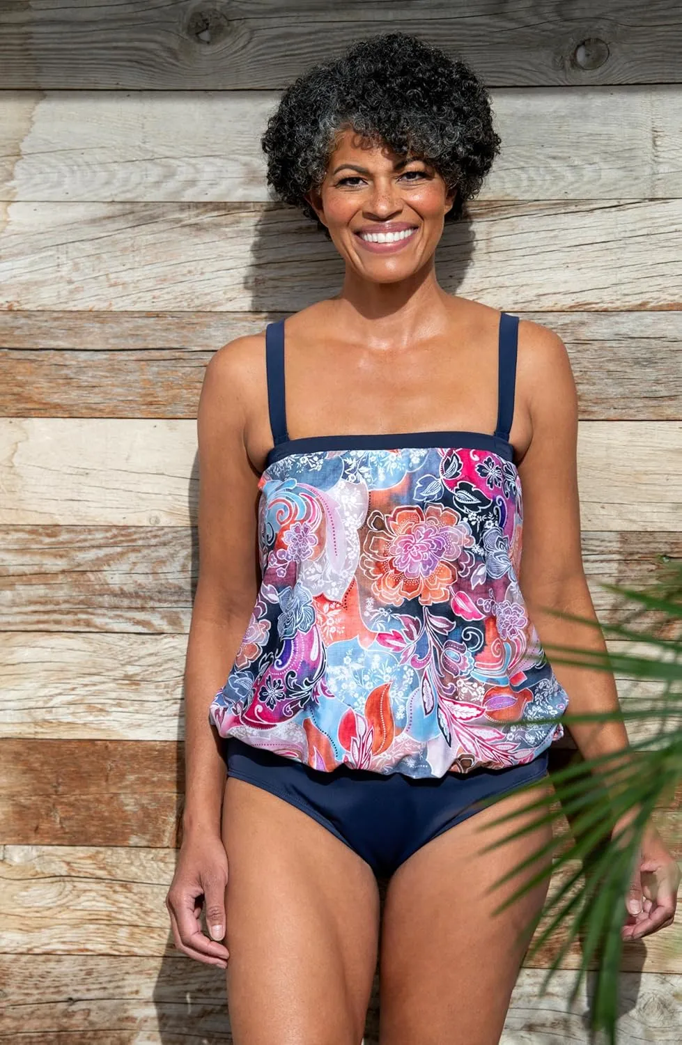 Maxine Of Hollywood Women's Bandeau Tankini Swimsuit Top