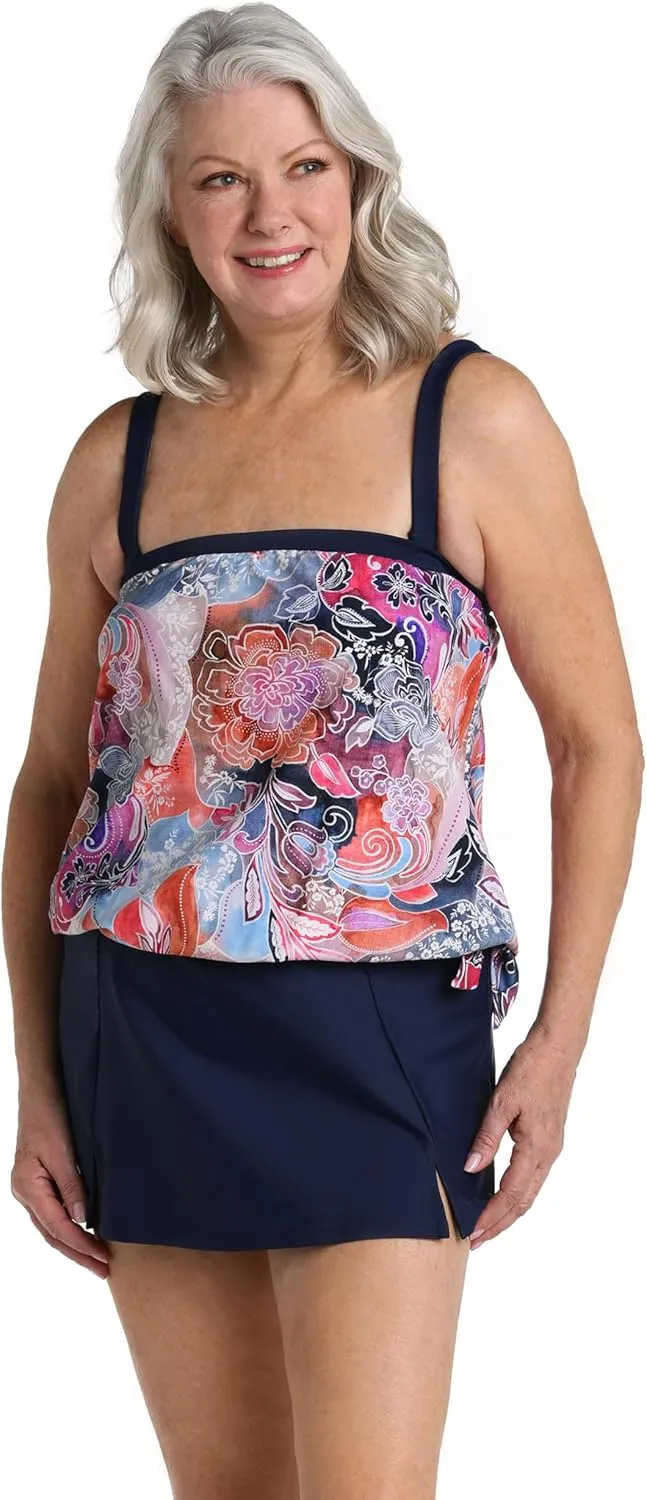 Maxine Of Hollywood Women's Bandeau Tankini Swimsuit Top