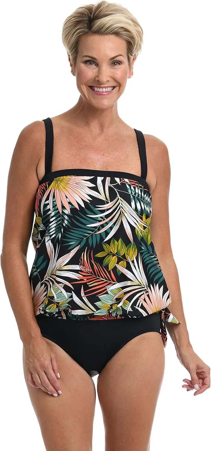 Maxine of Hollywood Women's Bandeau Tankini Swimsuit Top