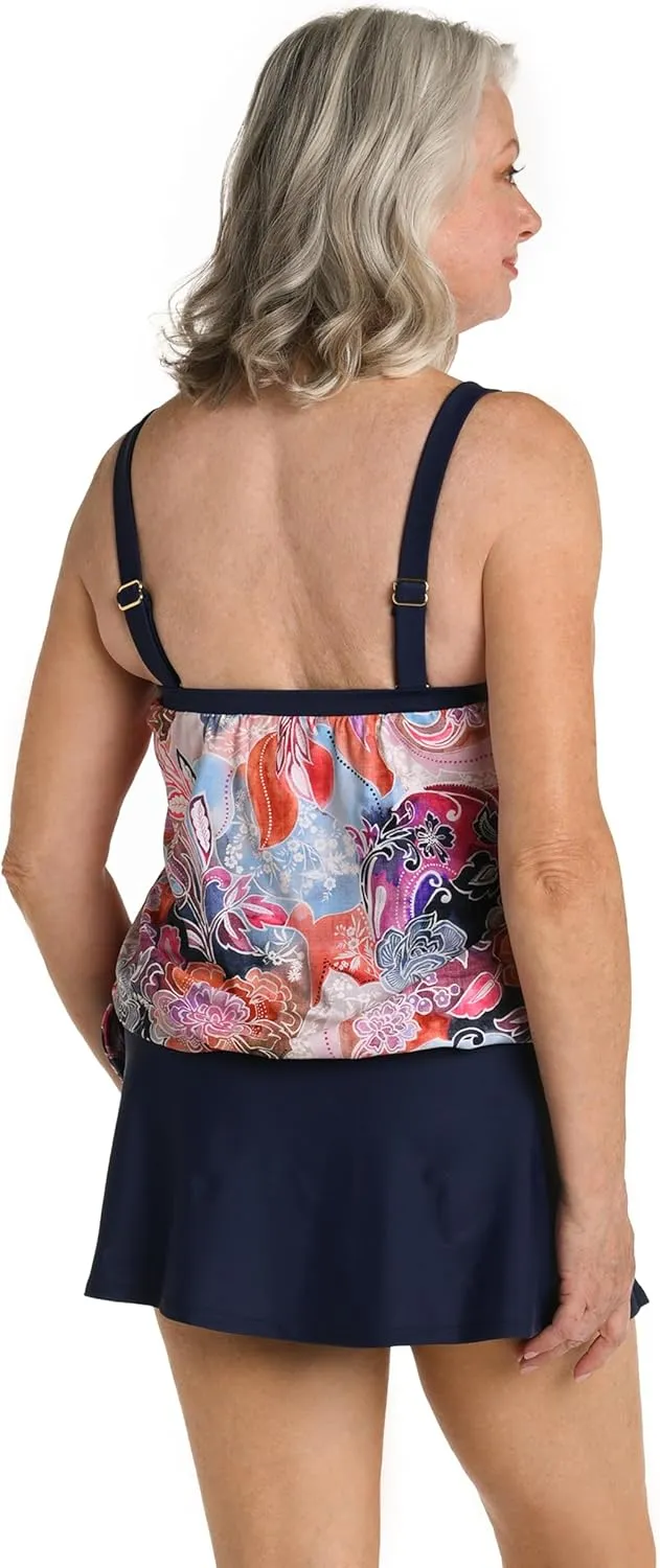 Maxine Of Hollywood Women's Bandeau Tankini Swimsuit Top