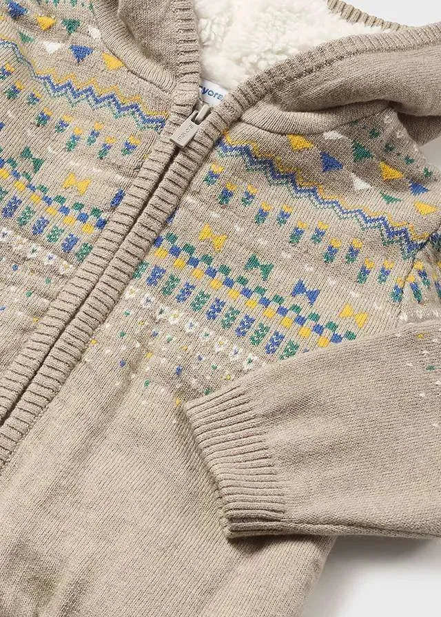 Mayoral Baby Boys Sherpa Lined Hooded Sweater  2326-10  Piedra Vig *