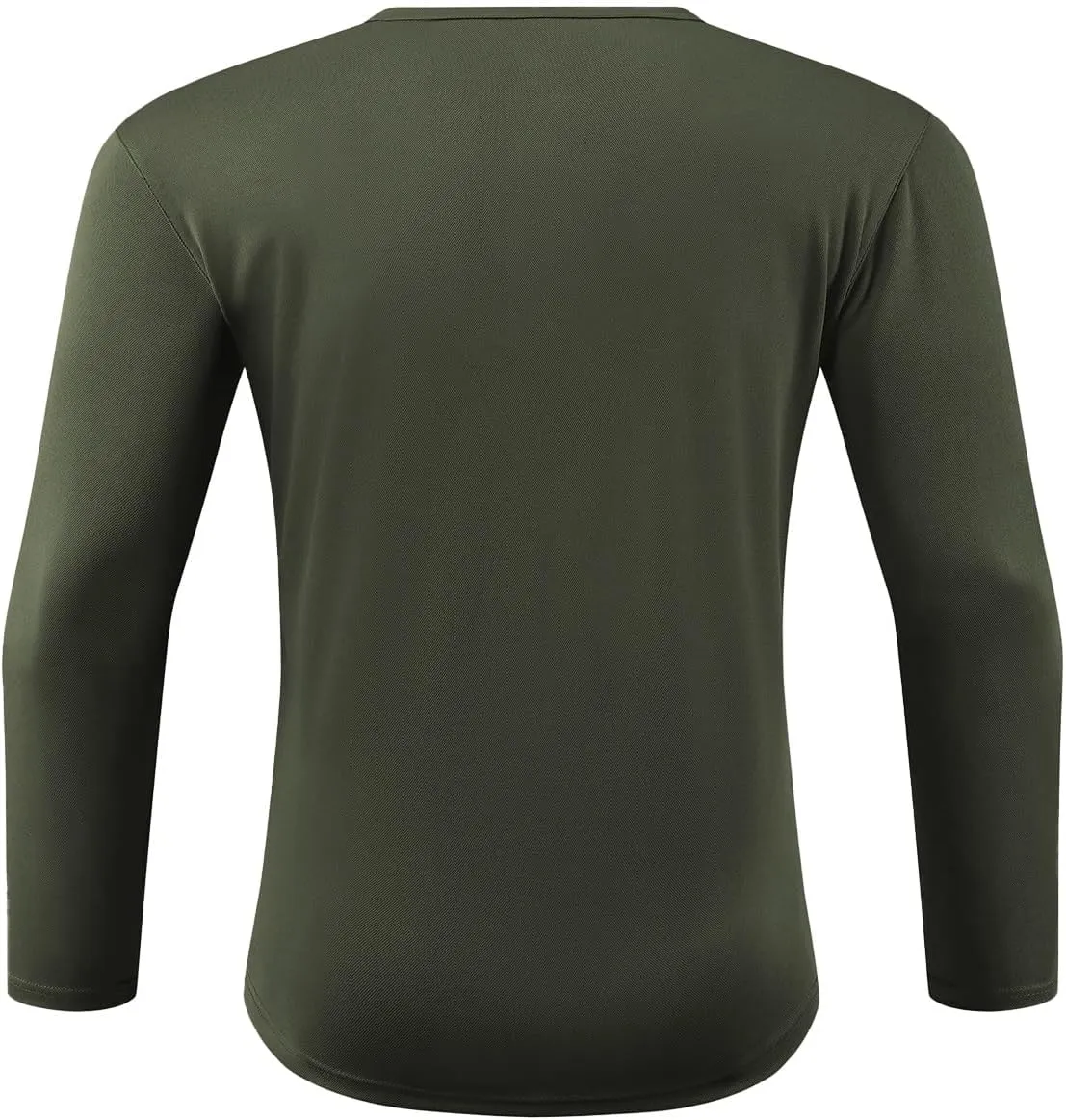 Men Henley Shirts Long Sleeve Polo Shirt Basic Tee Casual T-Shirt Button Collared Lightweight Quick Dry Top