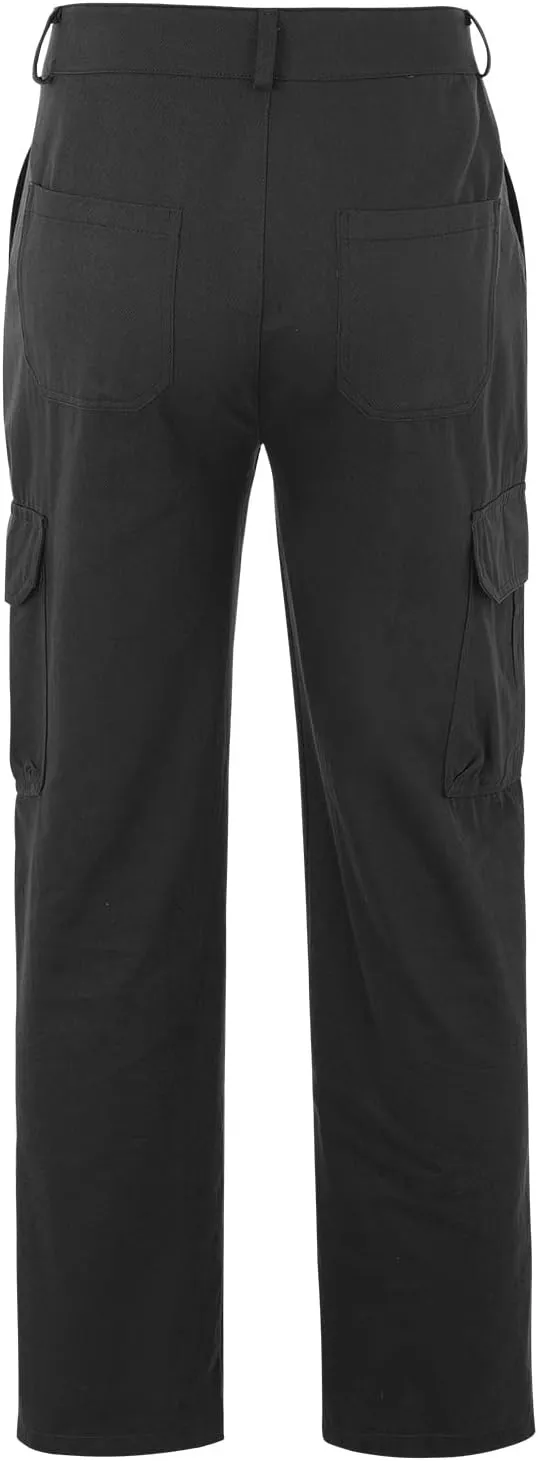 Mens Big and Tall Flat Front Work Office Pants Trousers Fast Dry Stretch Cargo Pants with Pockers Golf Sweatpants