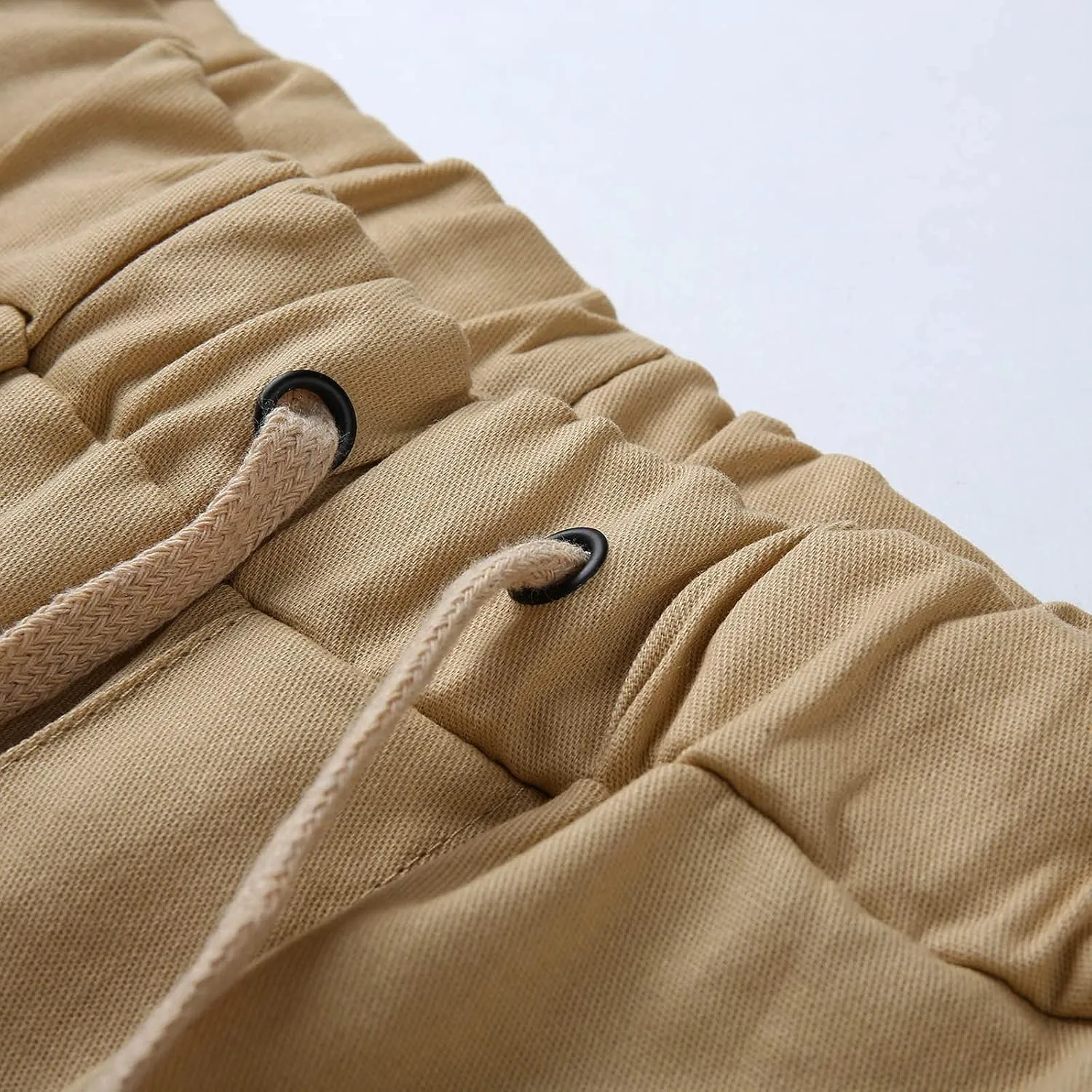 Mens Cargo Sweatpants Joggers Slim Fit Elastic Waist Athletic Pants with Pockets Workout Drawstring Trousers
