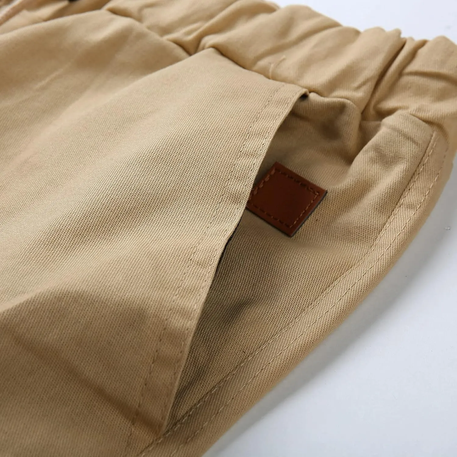 Mens Cargo Sweatpants Joggers Slim Fit Elastic Waist Athletic Pants with Pockets Workout Drawstring Trousers