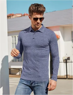 Men's Casual Collared Golf Shirt with Quick Dry Technology