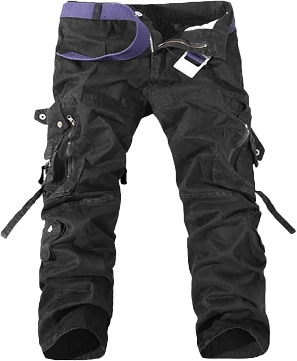 Men's Casual Military Pants, Tactical Wild Army Combat ACU Rip Stop Camo Cargo Work Pants Trousers with 6 Pockets