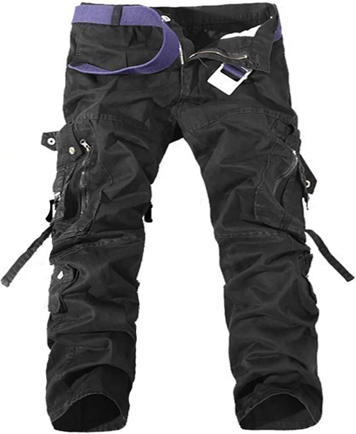 Men's Casual Military Pants, Tactical Wild Army Combat ACU Rip Stop Camo Cargo Work Pants Trousers with 6 Pockets