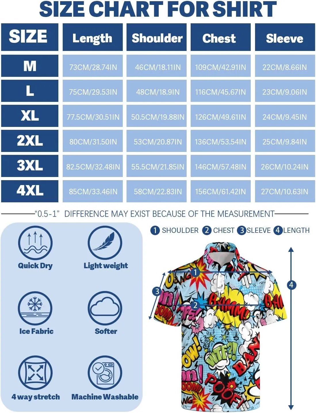 Mens Funny Polo Shirts, Short Sleeve Golf Shirts, Moisture Wicking Quick-Dry Business Casual Shirt for Men