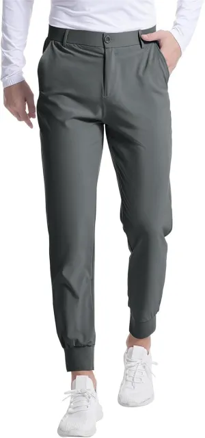 Men's Golf Joggers Pants Stretch Slim Fit Work Dress Pants Athletic Casual Sweatpants Lightweight Casual Comfy Trouser