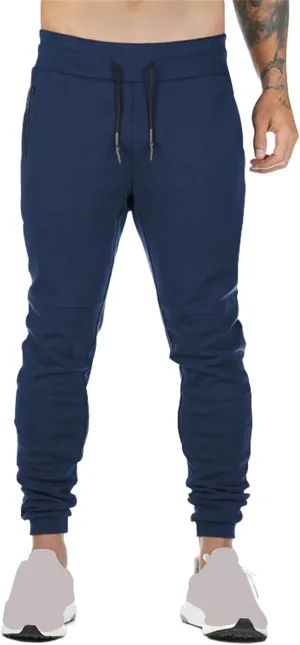 Mens Jogging Sweatpants Casual Lightweight Pants Slim Fit Straight Leg Elastic Track Pants Athletic Loose Trousers