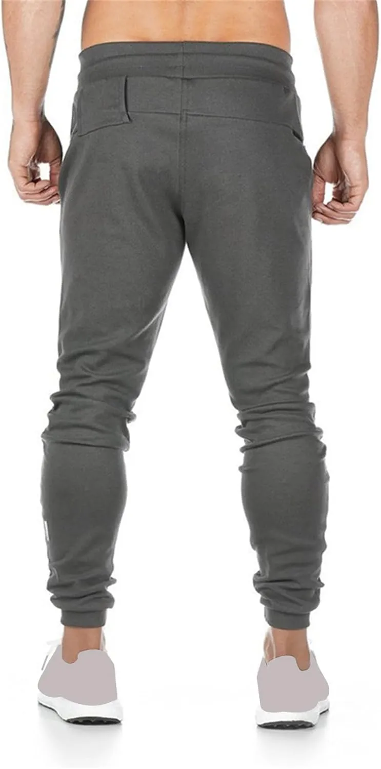 Mens Lightweight Athletic Pants Joggers Slim Fit Stretch Pant Workout Gym Sweatpants Casual Drawstring Trousers 2025