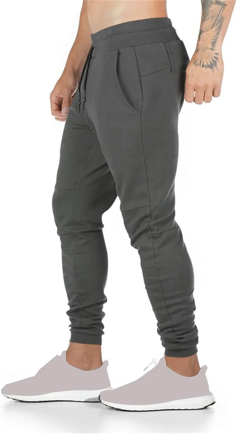 Mens Lightweight Athletic Pants Joggers Slim Fit Stretch Pant Workout Gym Sweatpants Casual Drawstring Trousers 2025