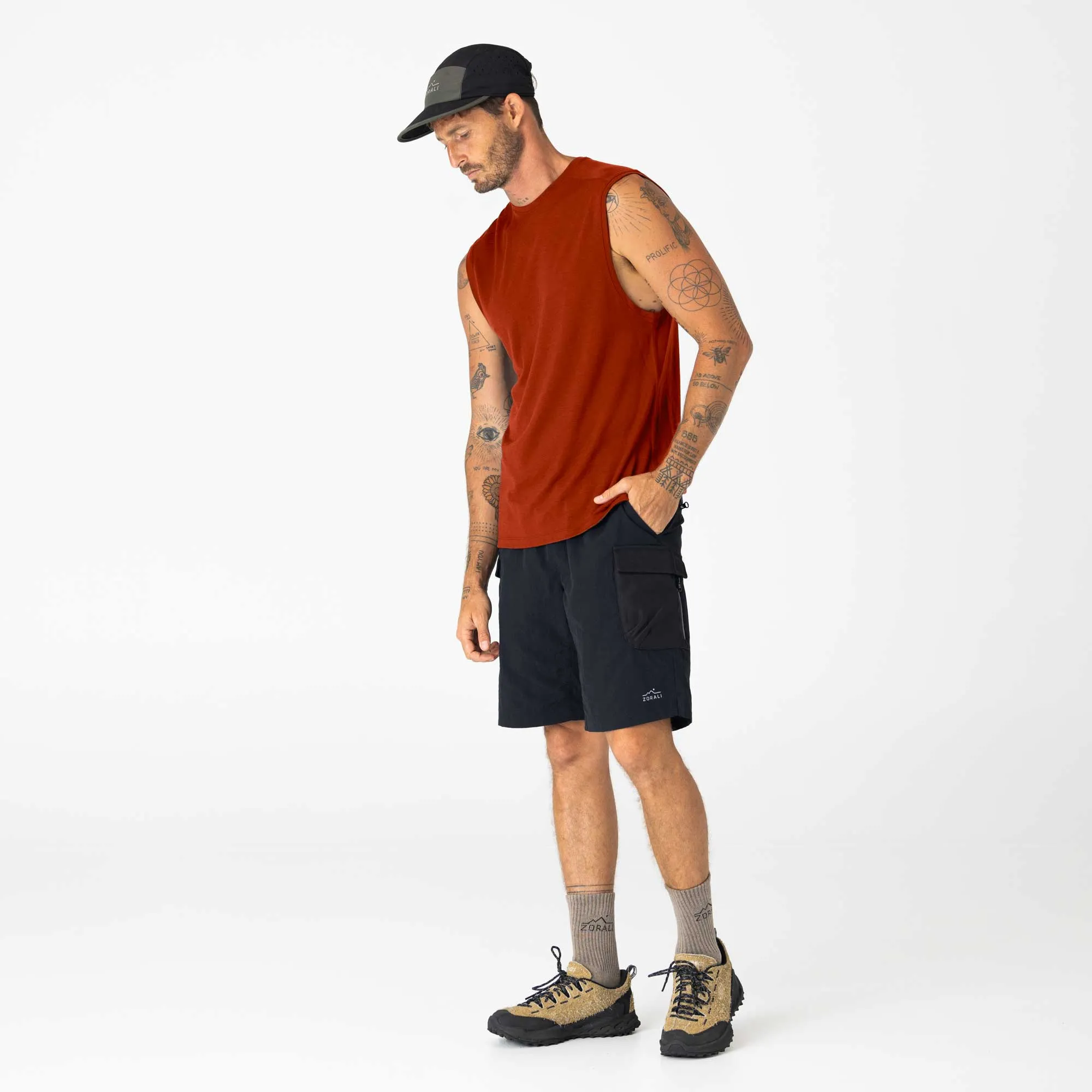 Mens Merino Tank Tannin
