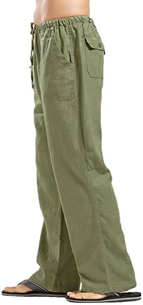 Men's Paisley Pants Cargo Jogger Oversized Cargo Pants for Men Linen Casual Trousers Men's Long John Thermal Pants
