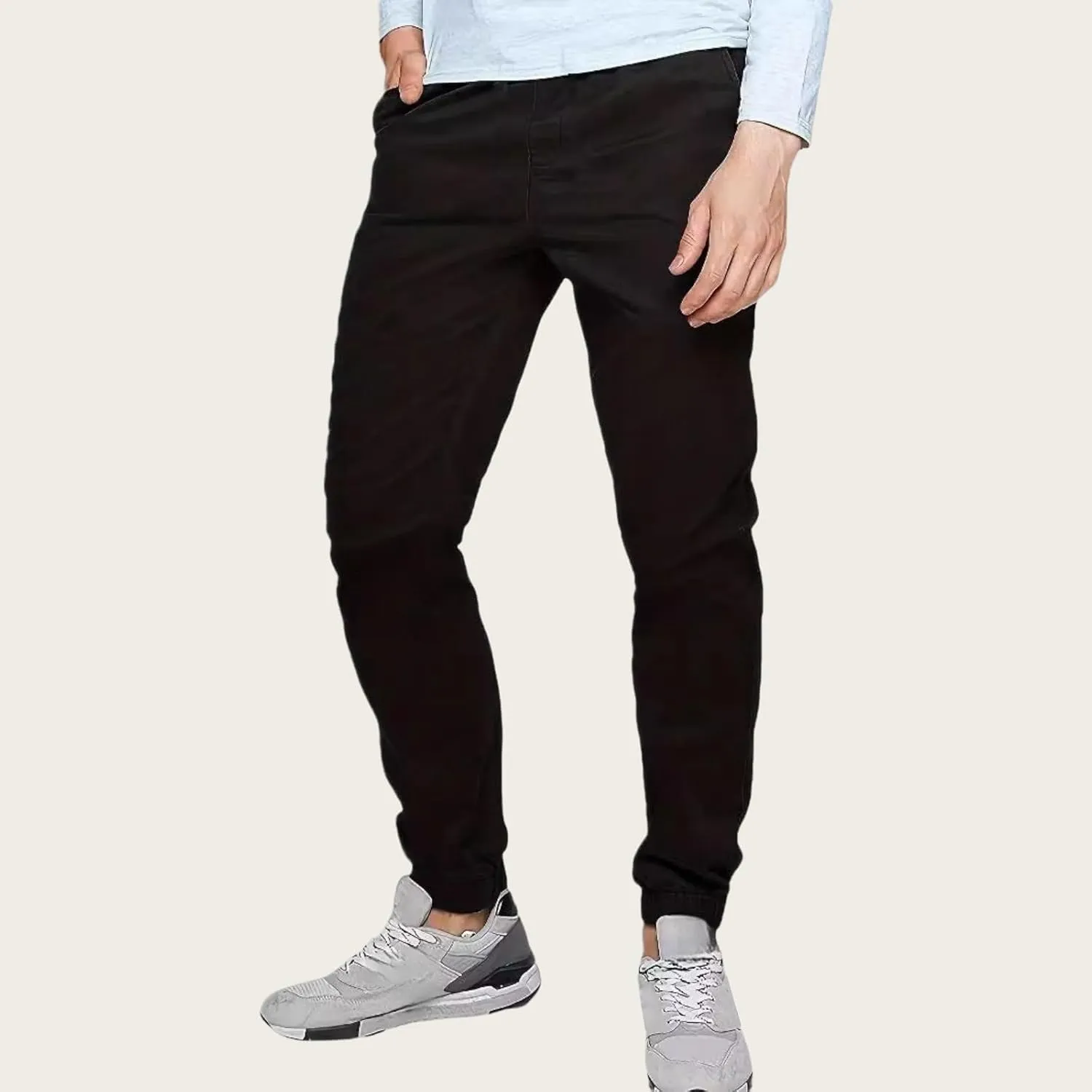 Mens Pants Casual Wrinkle-Resistant Flat-Front Chino Pant Slim Fit Slacks Work Utility Pant Tapered Trousers for Daily