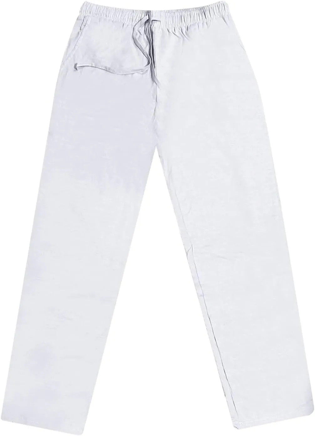 Men's Summer Cotton and Linen Solid Color Drawstring Loose Casual Outdoor Beach Pants 2025