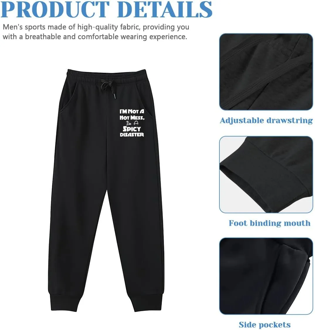 Men's Sweatpants I'm a Hot Mess Adjustable Hem Casual Lounge Pants