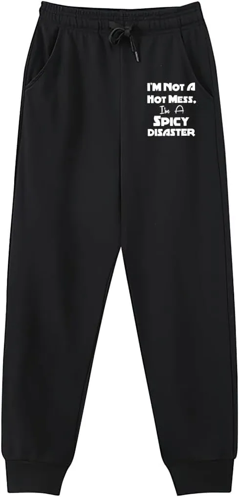 Men's Sweatpants I'm a Hot Mess Adjustable Hem Casual Lounge Pants