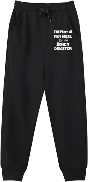 Men's Sweatpants I'm a Hot Mess Adjustable Hem Casual Lounge Pants