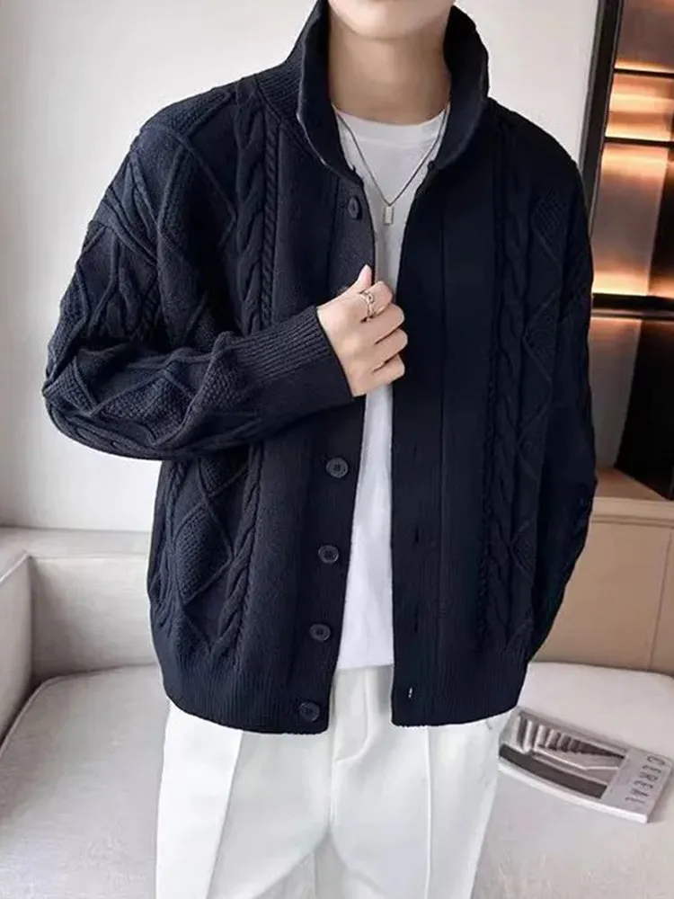 Mens Twist Casual Knitted Sweater