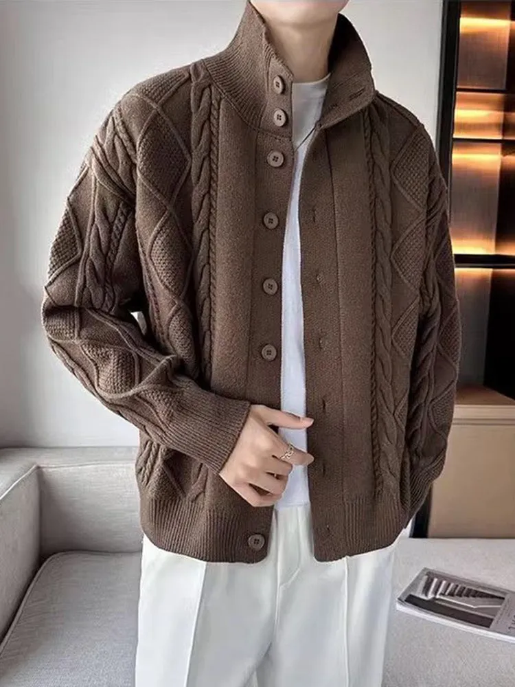 Mens Twist Casual Knitted Sweater