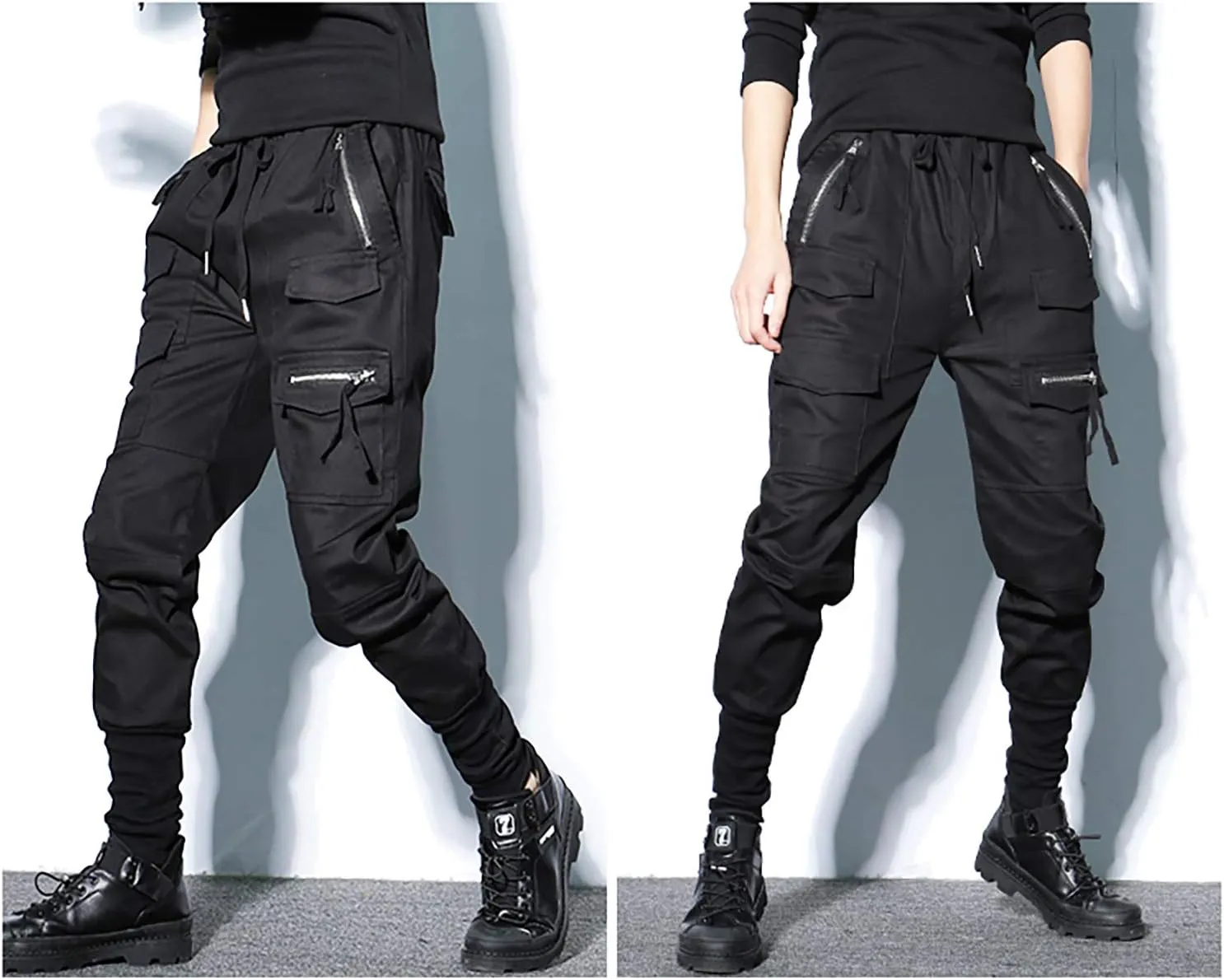 MOKEWEN Men's Jogger Streetwear Jogger Casual Harem Cargo Ankle Harem Pants