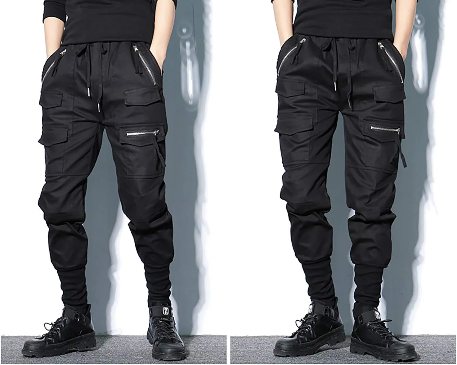 MOKEWEN Men's Jogger Streetwear Jogger Casual Harem Cargo Ankle Harem Pants