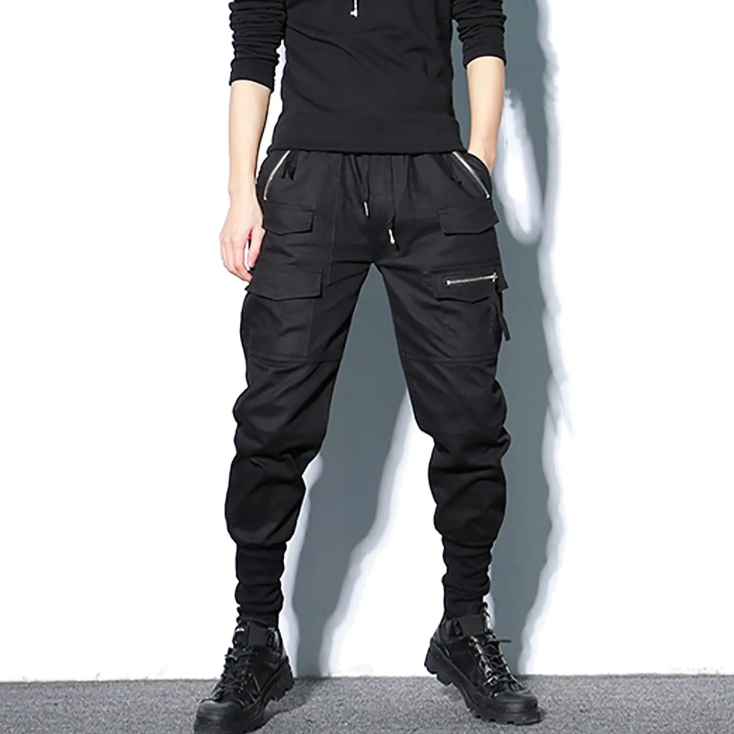 MOKEWEN Men's Jogger Streetwear Jogger Casual Harem Cargo Ankle Harem Pants