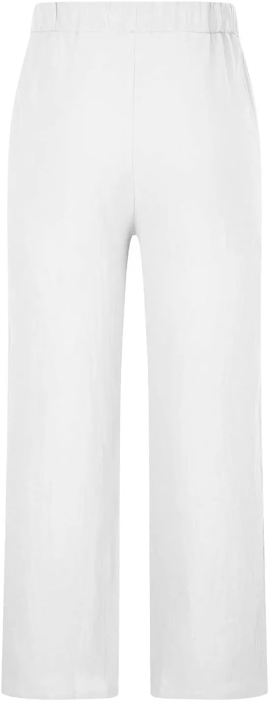 Muscularfit Cotton Pants for Men 2023 Casual Loose Drawstring Elastic Waist Solid Trousers Fashion Print Straight Legs Pocket