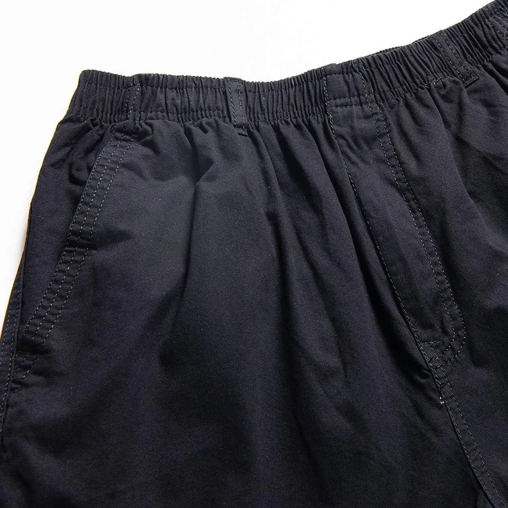 Muscularfit Men's Athletic Pants Casual Elastic Waist Linen Pants Regular Big and Tall Multi Pockets Solid Cargo Pants 2023