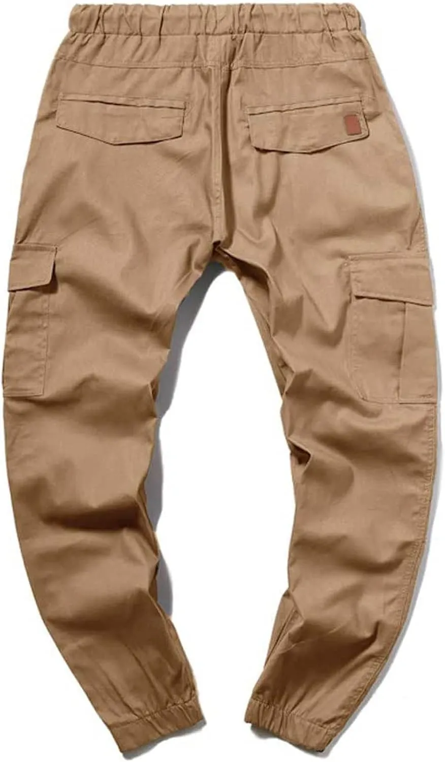 Muscularfit Mens Pants Khaki Slim Fit Drawstring Elastic Waist Loose Trouser Jogger Athletic Slacks Tapered Casual Sweatpants