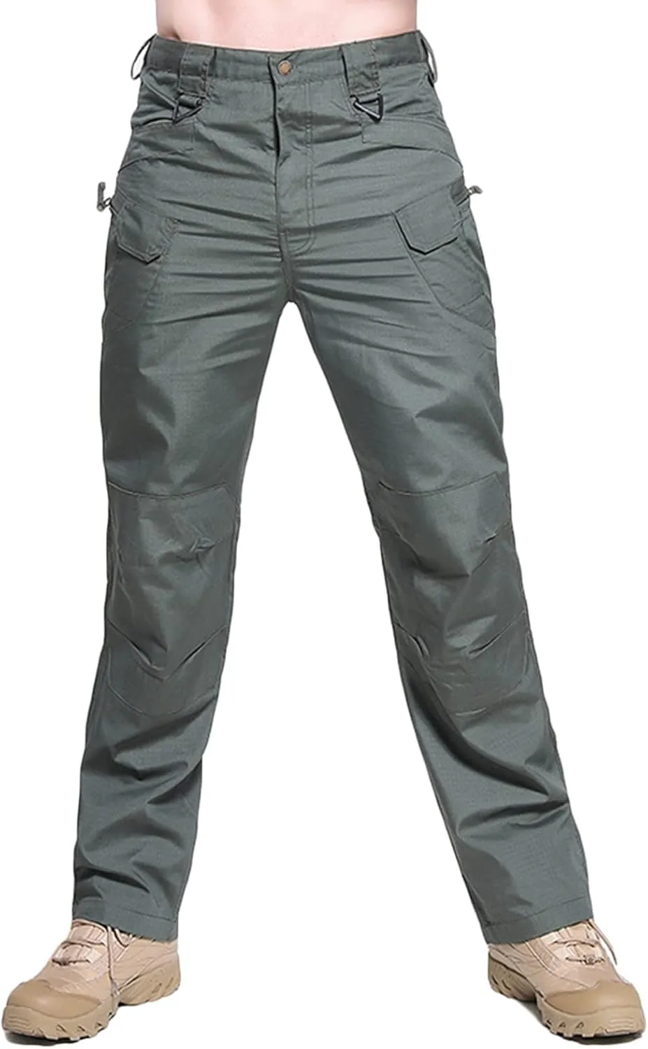 Muscularfit Mens Sweat Pants Casual Camo Buckle Zipper Cargo Pants Multi Pockets Casual Camouflage Athletic Cotton Sweatpants