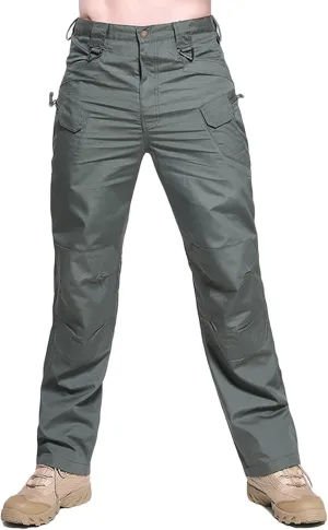 Muscularfit Mens Sweat Pants Casual Camo Buckle Zipper Cargo Pants Multi Pockets Casual Camouflage Athletic Cotton Sweatpants