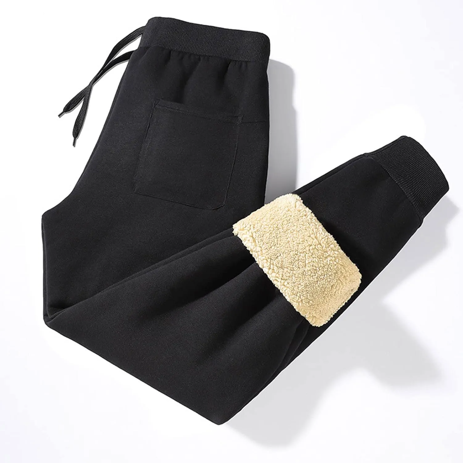 Muscularfit Workout Pants for Men 2023 Casual Loose Corduroy Solid Warm Pants Outdoor Fashion Drawstring Stretch Trousers