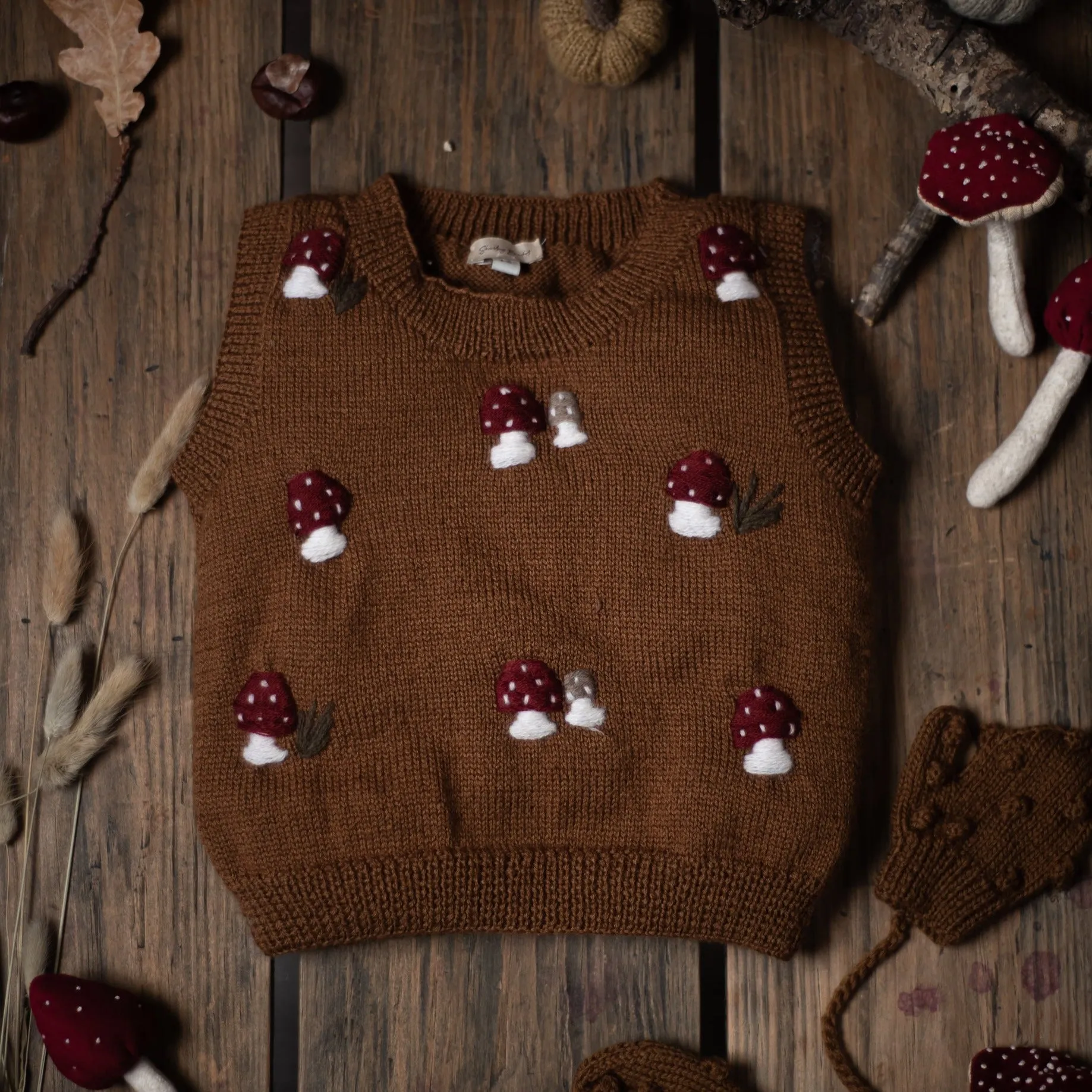 Mushroom vest - Caramel