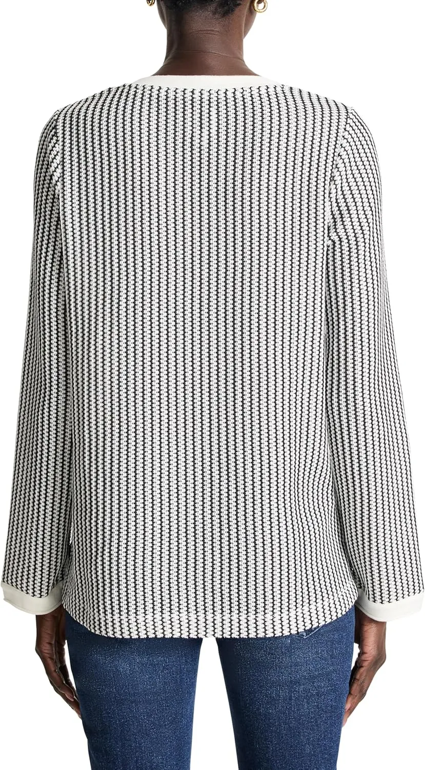 NIC ZOE Women's Zig Zag Split Neck Top